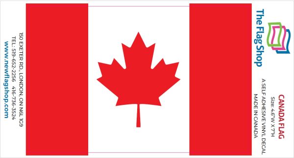 Canada 3.25"x5" Vinyl Decal - Made in Canada!