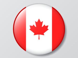 Canada Rounded Flag Button