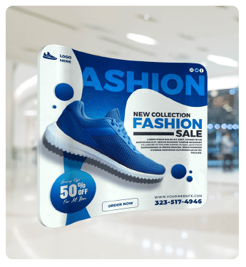 Curved Fabric Display - The Flag Shop