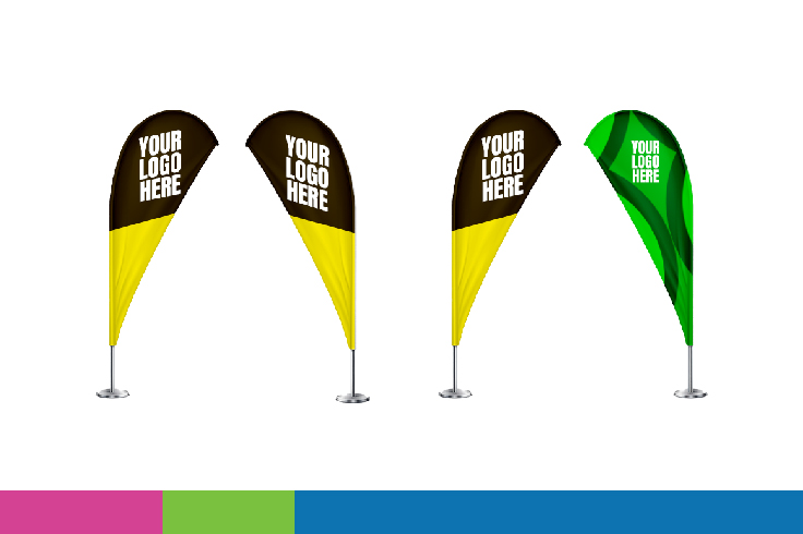 Custom Teardrop Feather Flags Indoor Outdoor Commercial Advertising | The Flag Shop
