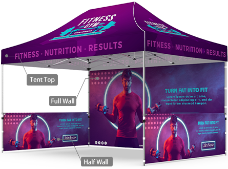 Custom Printed Tent Tops 10X15 Advertising Promotional Event | The Flag Shop