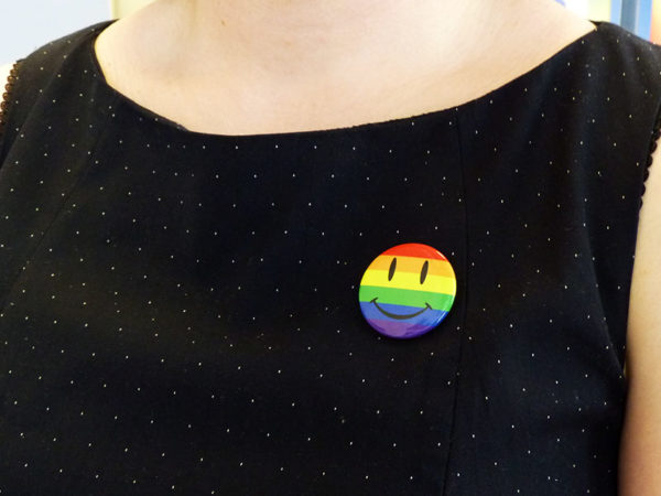 Pride Rainbow Smile Buttons
