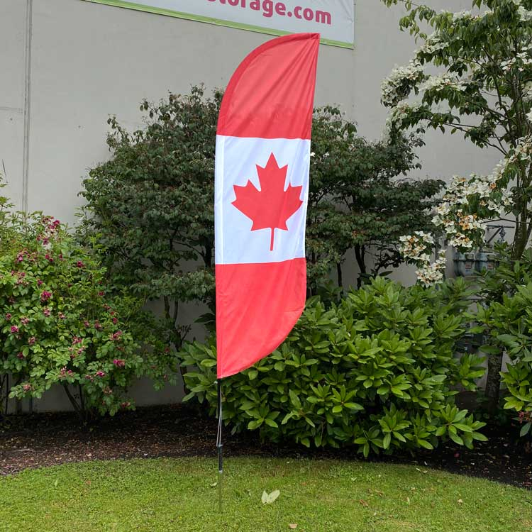 Canada Feather Flag Set with Pole and Ground Spike