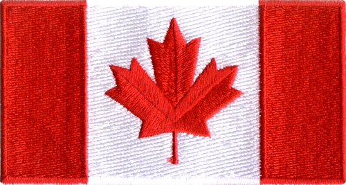Canada Flag 3"x6" Crest