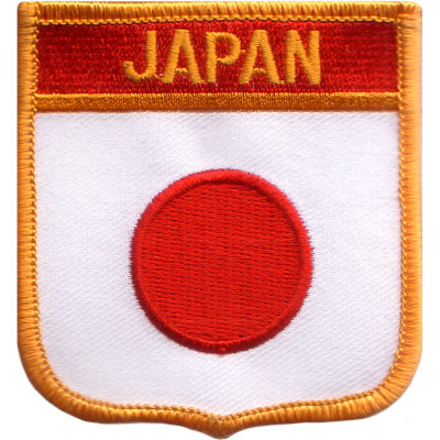 Japan 2.5"x 2.75" Shield Crest