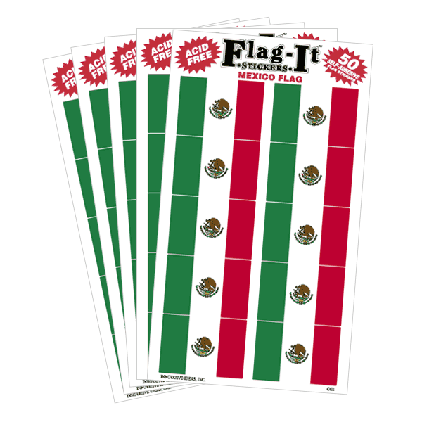 Mexico 1” x 1.5” Decal, 50/pack