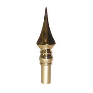 Fancy Spear Head Finial Brass
