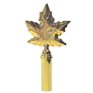Maple Leaf Finial - Brass Plated | Flag Finials