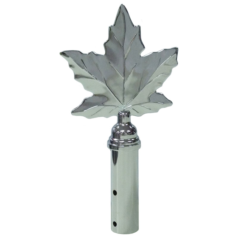 Maple Leaf Finial - Chrome Plated | Flag Finials