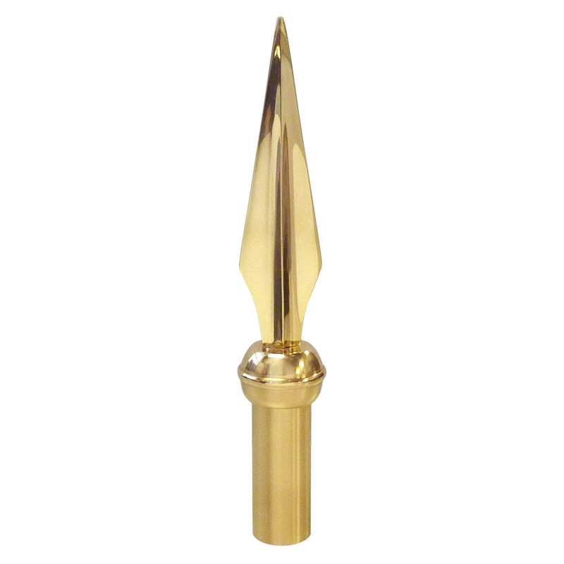 Staff Spear Finial - Brass Finials