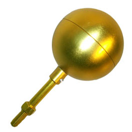 4" Aluminum Outdoor Gold Ball Finial