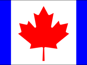Canada Flag With Blue Bars