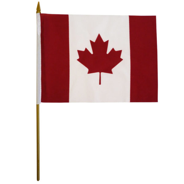 Canada Polyester Gold Stick Flag