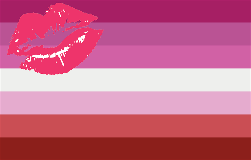 Lipstick Lesbian Pride Flag
