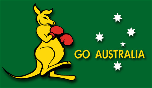 Go Australia Flag (Boxing Kangaroo) - Australia