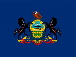 Flag of USA State of Pennsylvania