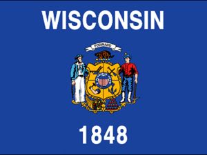 USA Wisconsin State Flag