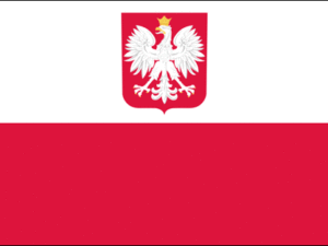 Polish Flag with Crest | Poland Coat of Arms Flag