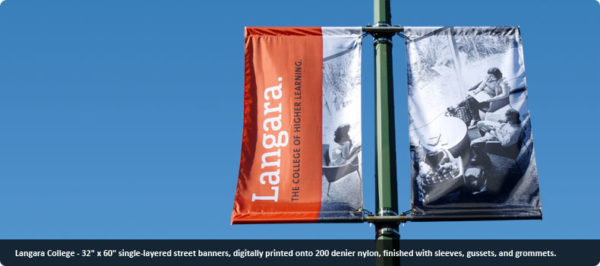 Street Pole Banners Langara | The Flag Shop