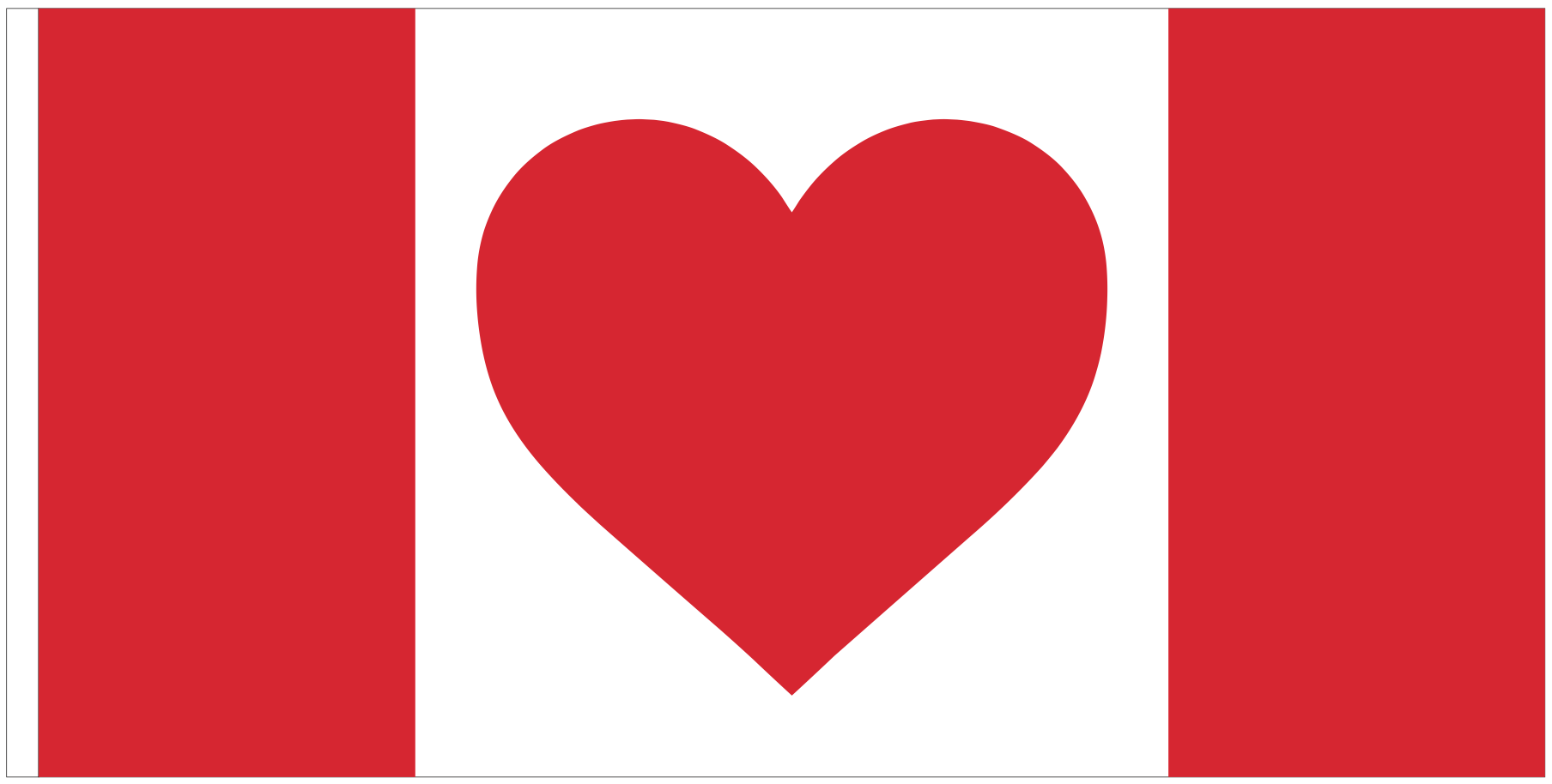 Canadian Heart Flag - The Flag Shop