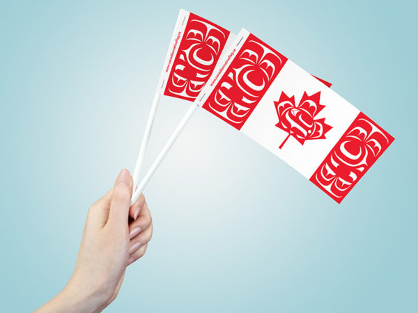 Canadian Native Paper Stick Flag