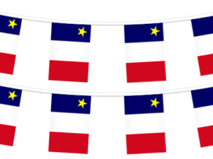 Acadian Flag Strings | Flag of Acadia Pennant Strings