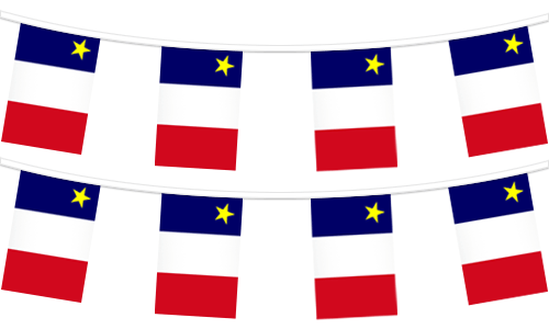 Acadian Flag Strings | Flag of Acadia Pennant Strings