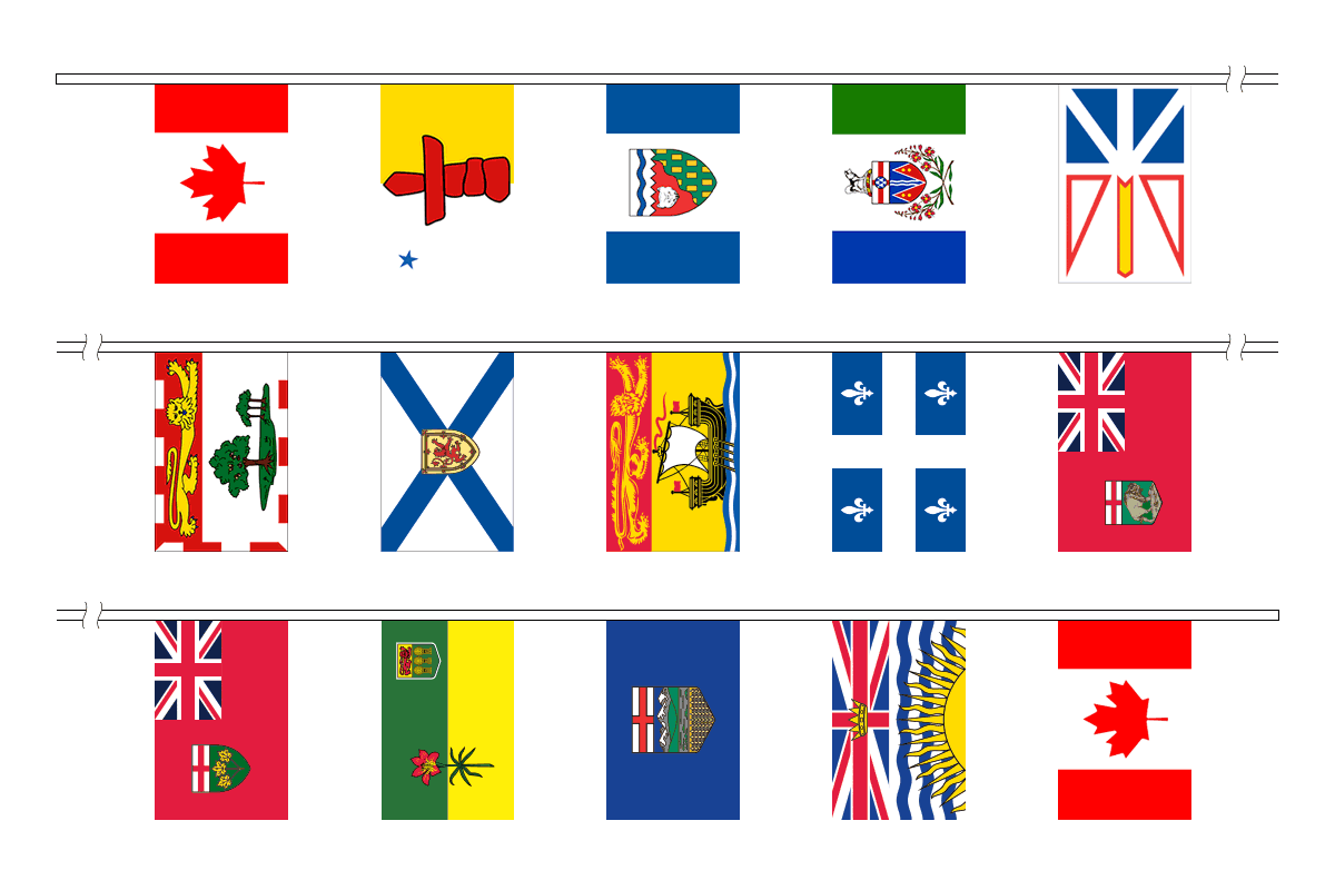 Provincial Flag Pennant String