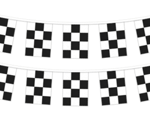 Black & White Checkered Flag String
