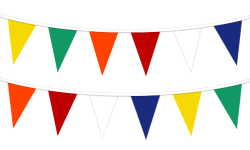 Multicolor Pennants