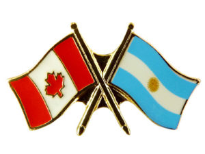 Canada Argentina Crossed Friendship Pin