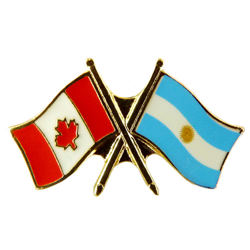Canada Argentina Crossed Friendship Pin