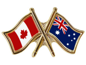 Canada Australia Crossed Friendship Pin