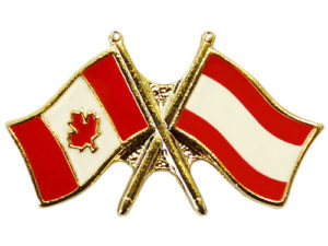 Canada Austria Crossed Friendship Pin