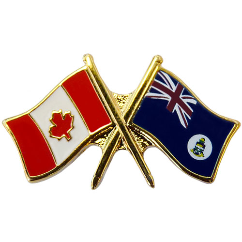 Canada Cayman Island Crossed Friendship Pin