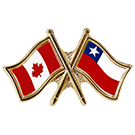 Canada Chile Crossed Friendship Pin | Crossed Flag Pin