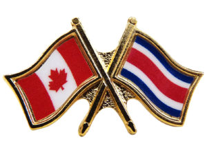 Canada Costa Rica Crossed Friendship Pin