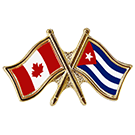 Canada Cuba Crossed Pin | Crossed Flag Pin