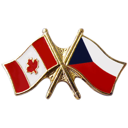 Canada Czech Republic Crossed Pin | Friendship Pin