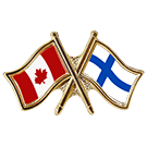 Canada Finland Crossed Friendship Pin | Crossed Flag Pin