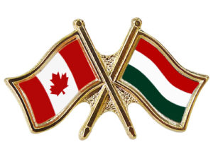 Canada Hungary Crossed Friendship Pin