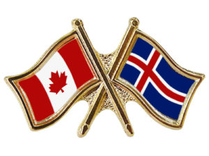 Canada Iceland Crossed Pin