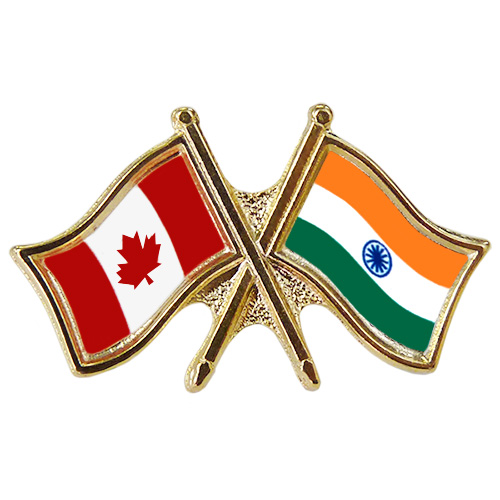 Canada India Crossed Pin | Crossed Flag Pin