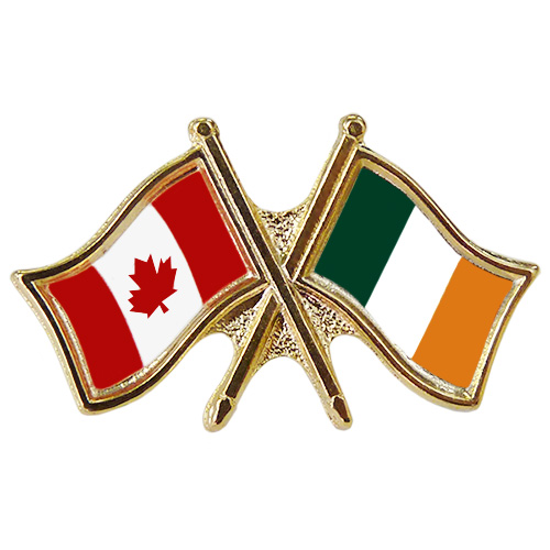 Canada Ireland Crossed Friendship Pin