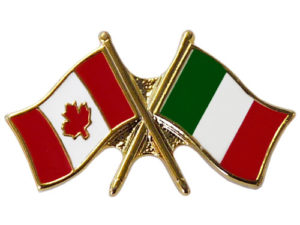 Canada Italy Crossed Friendship Pin