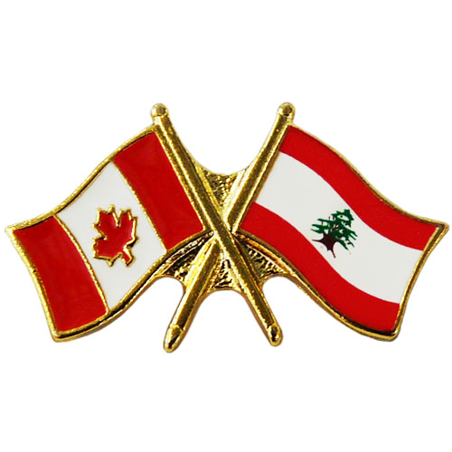 Canada Lebanon Crossed Friendship Pin