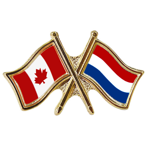 Canada Netherlands Crossed Friendship Pin