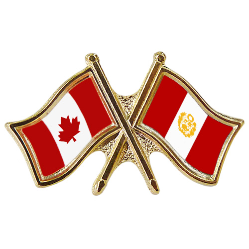 Canada Peru Crossed Friendship Pin