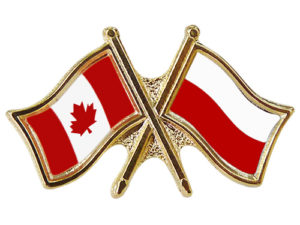 Canada Poland Crossed Pin | Crossed Flag Pin