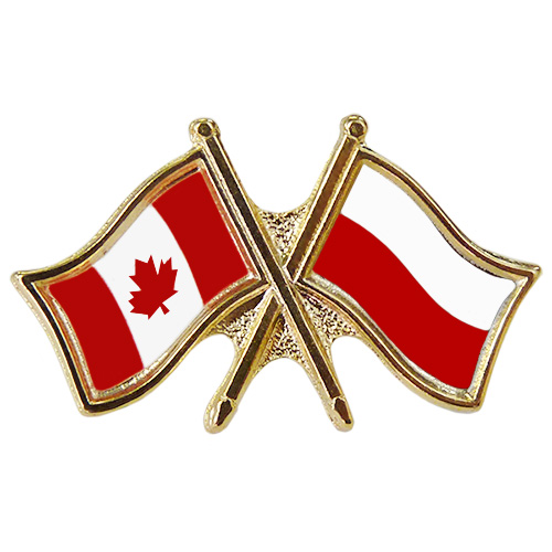 Canada Poland Crossed Pin | Crossed Flag Pin